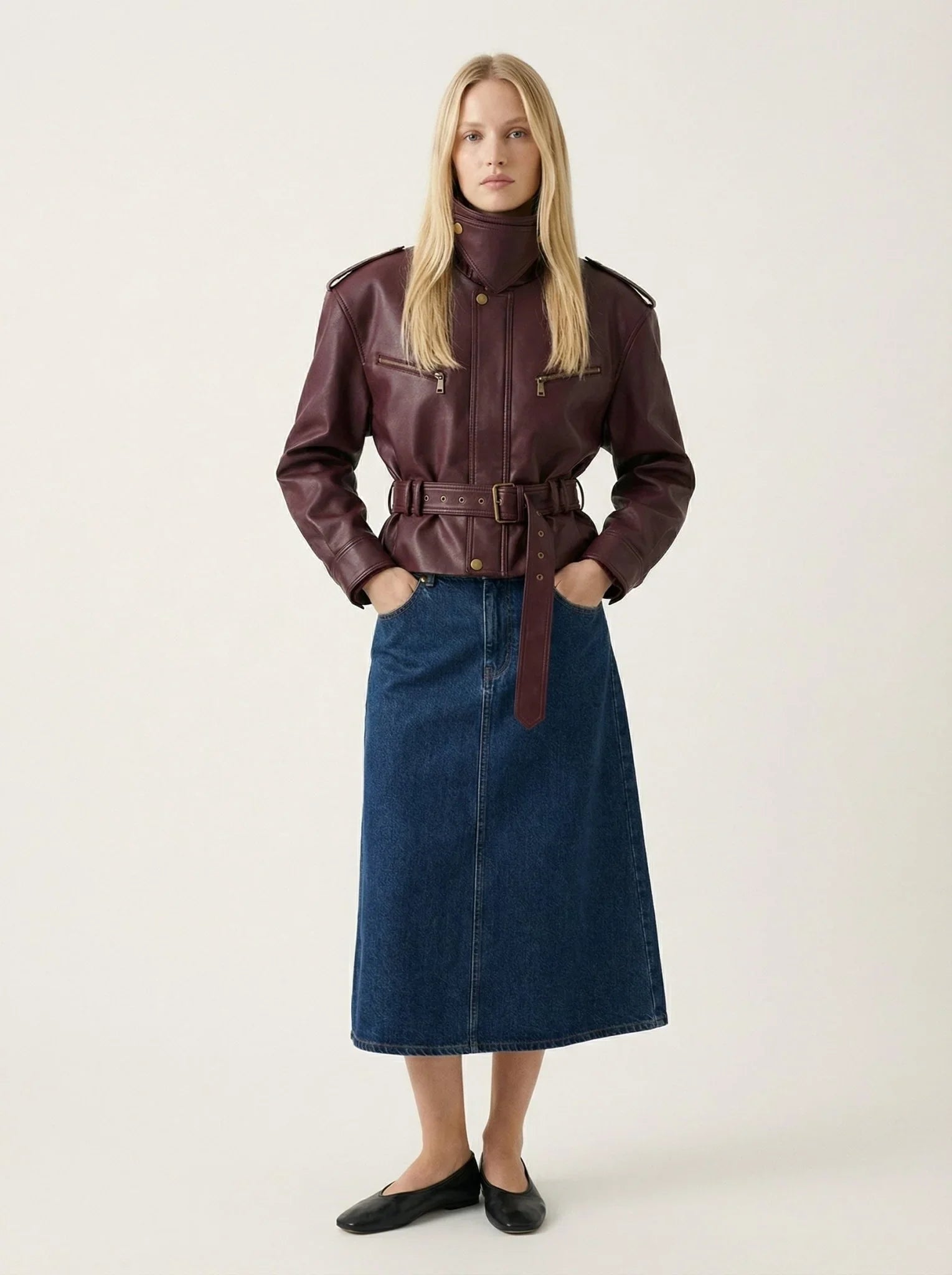 Burgundy Jacket - TUA. Milano