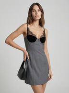 Noir Lace Mini Dress - TUA. Milano #