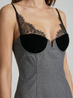 Noir Lace Mini Dress - TUA. Milano #