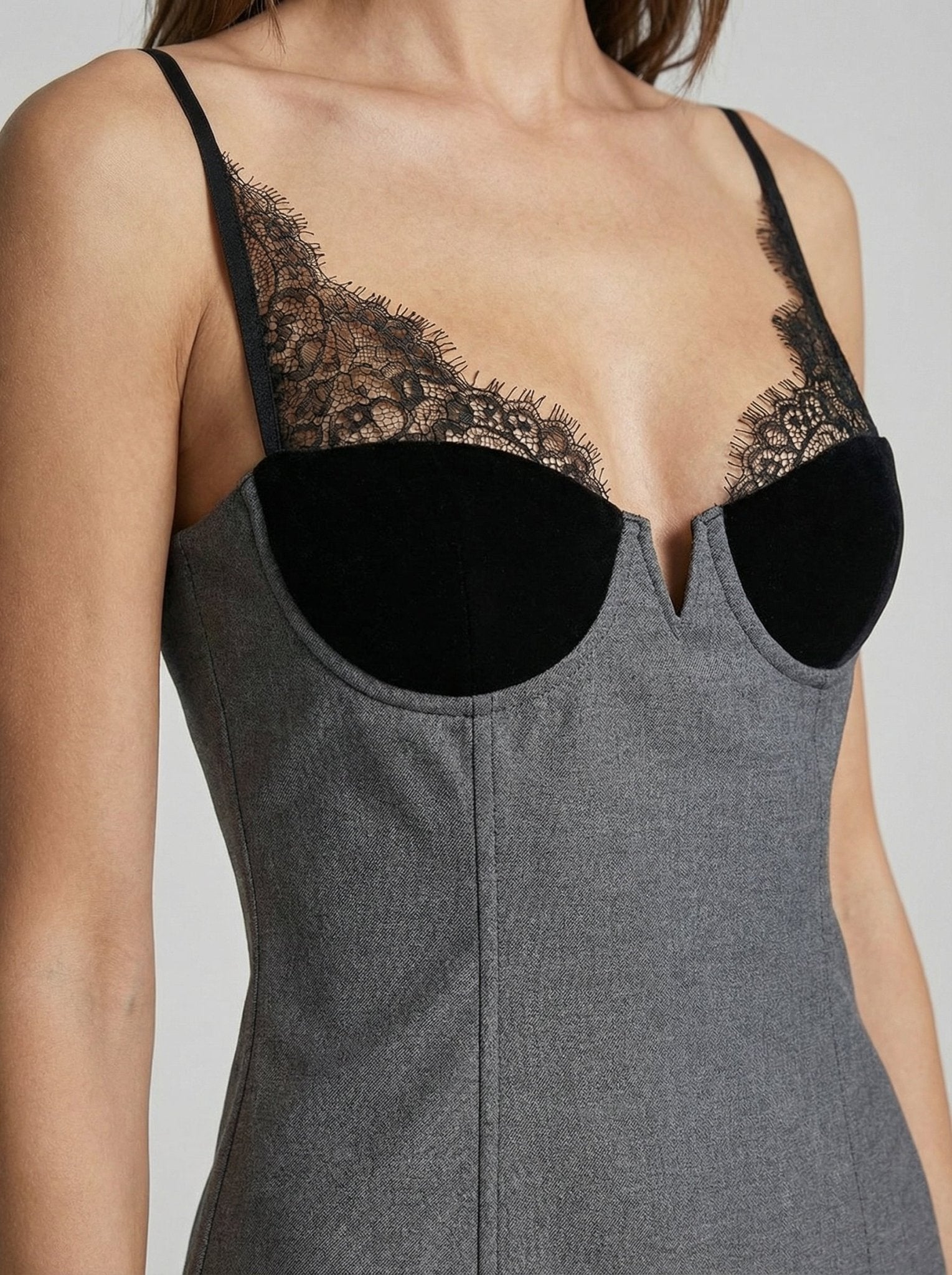 Noir Lace Mini Dress - TUA. Milano #