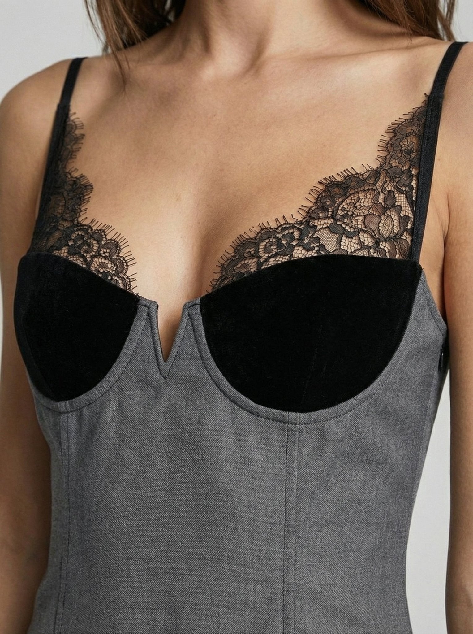 Noir Lace Mini Dress - TUA. Milano #