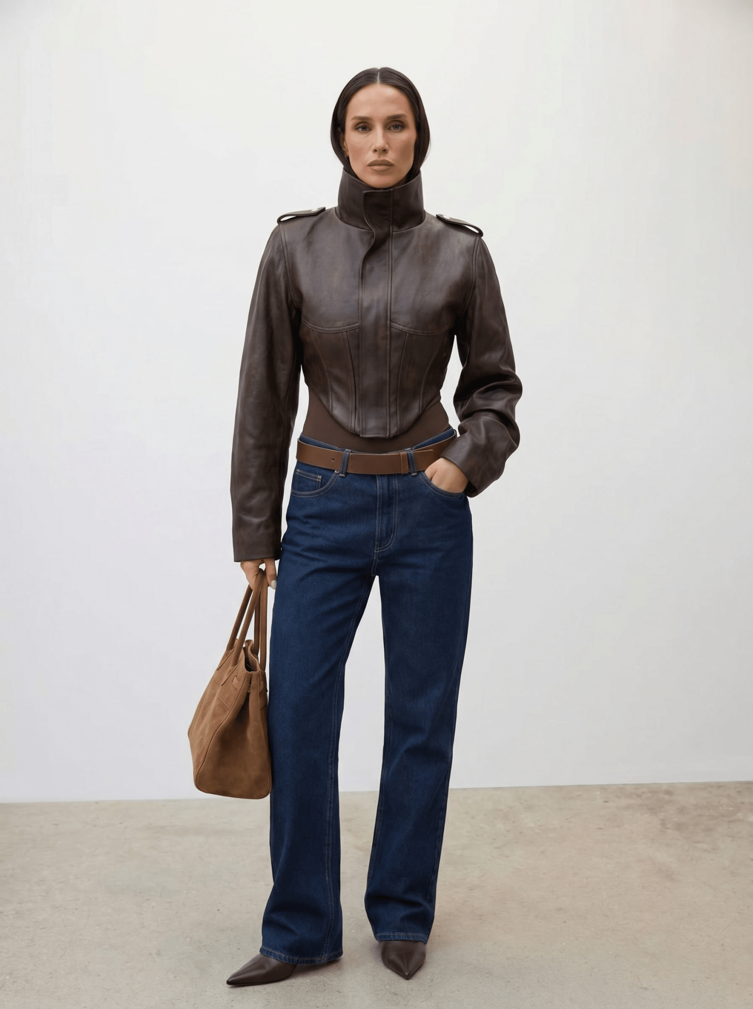 Studio Leather Jacket - TUA. Milano